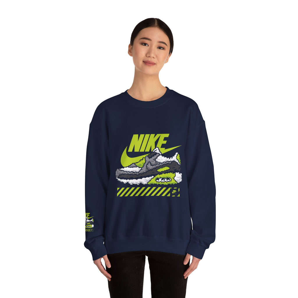 Nike Graphic Crewneck Sweatshirt — Retro Sneaker Logo Pullover