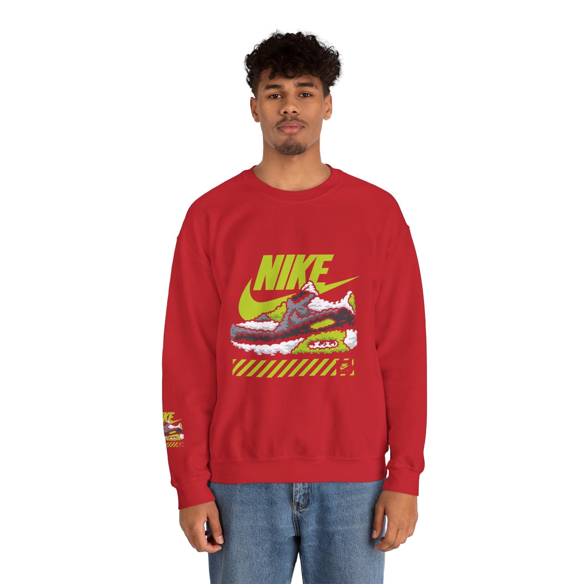 Nike Graphic Crewneck Sweatshirt — Retro Sneaker Logo Pullover