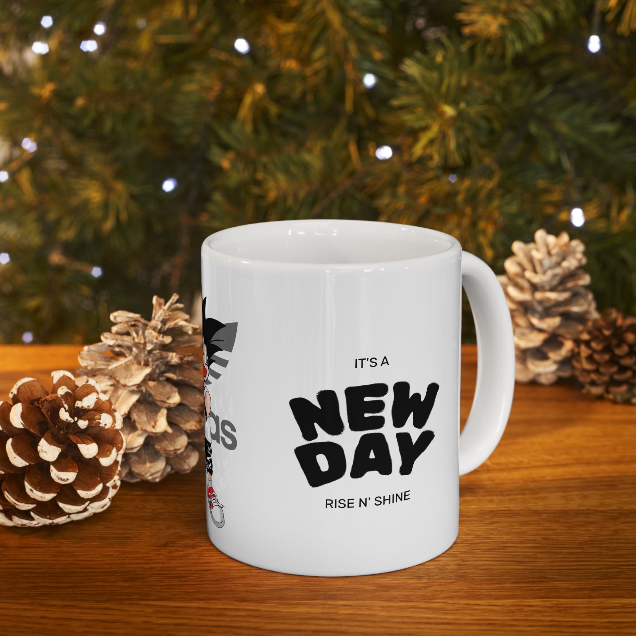 Anime Sneakerhead Mug — Cute Boy with Shoe Boxes, Retro Streetwear Coffee Cup (11oz/15oz)