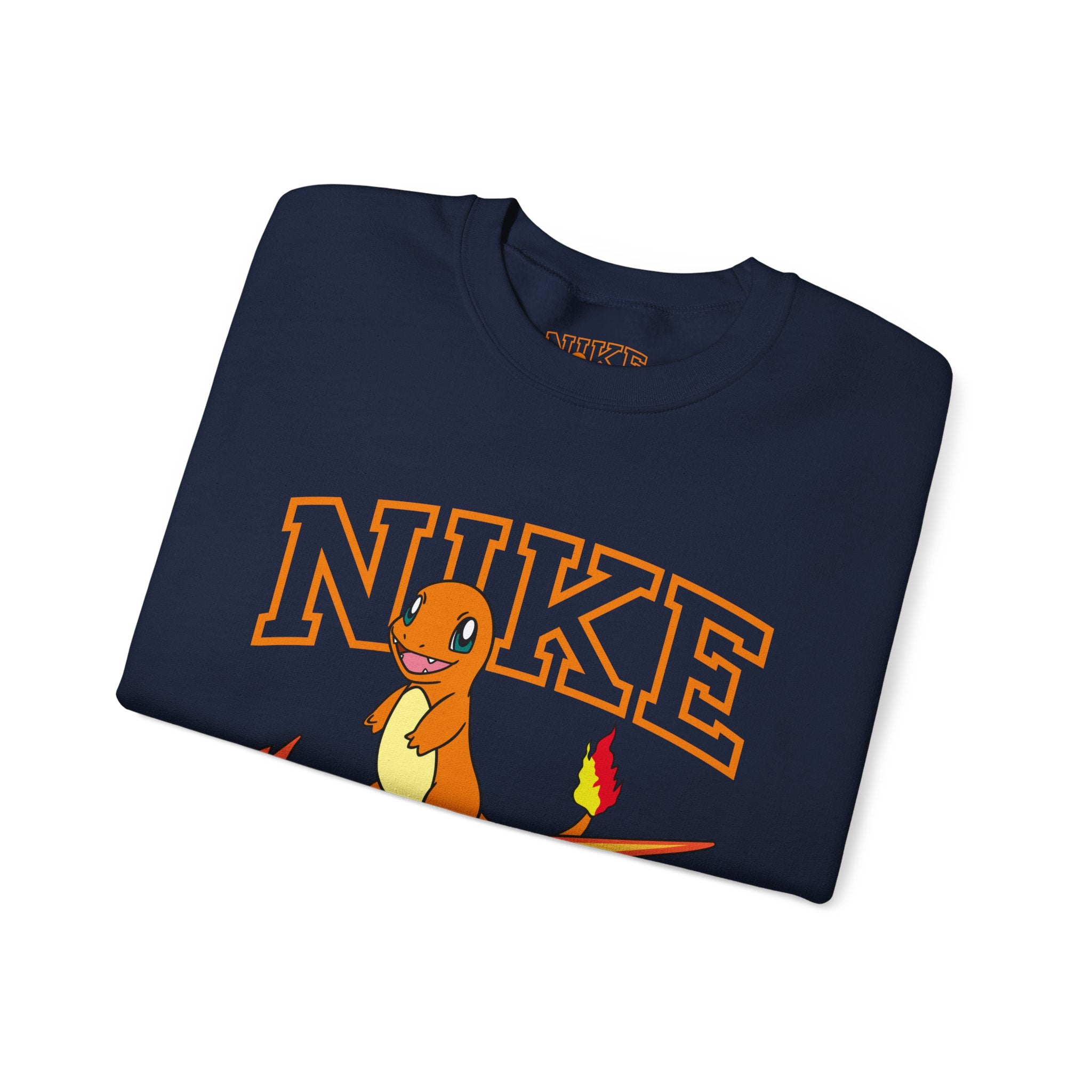 Charmande Flame Swoosh Crewneck Sweatshirt