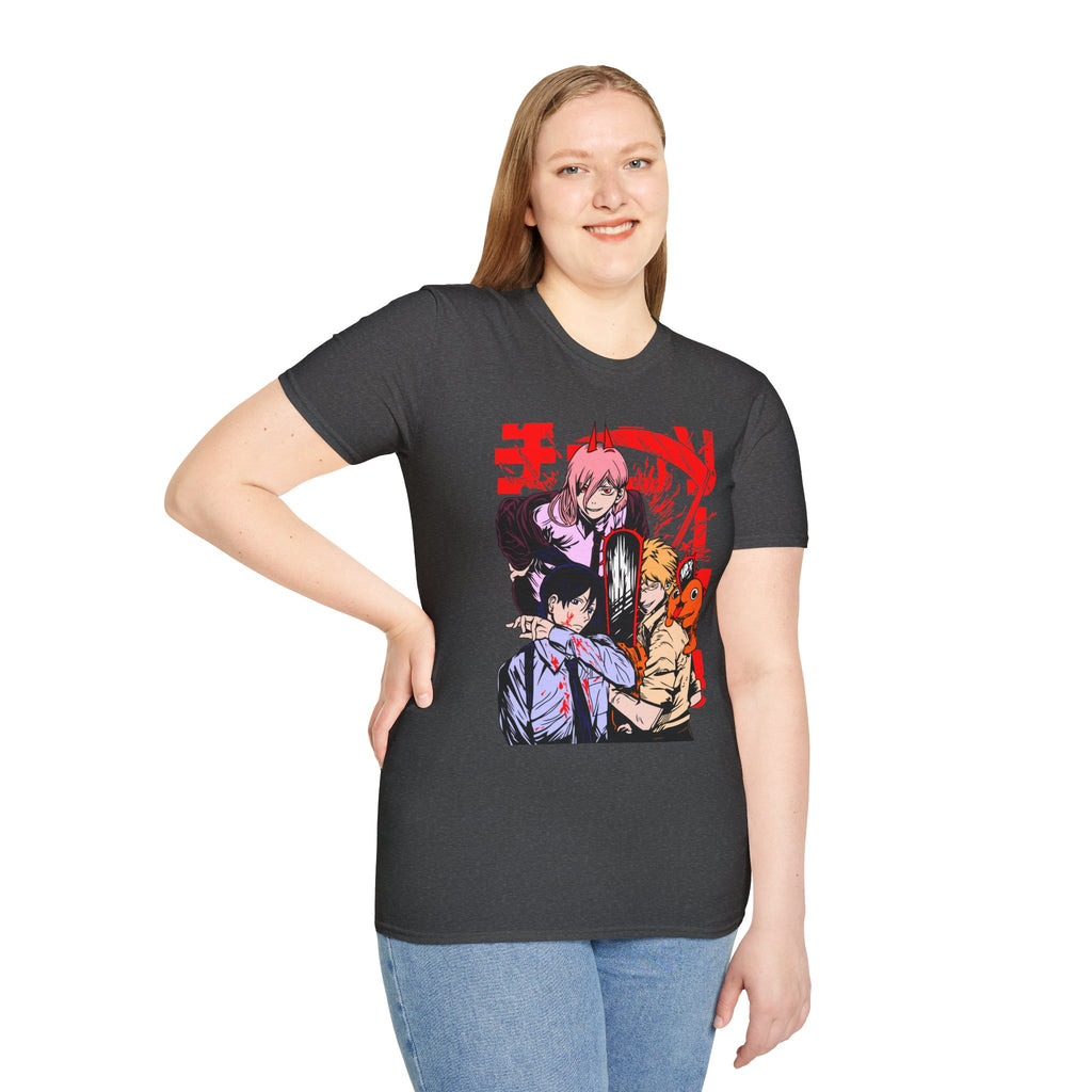 Anime Character Group T-Shirt — Devil Hunter Squad Graphic Tee