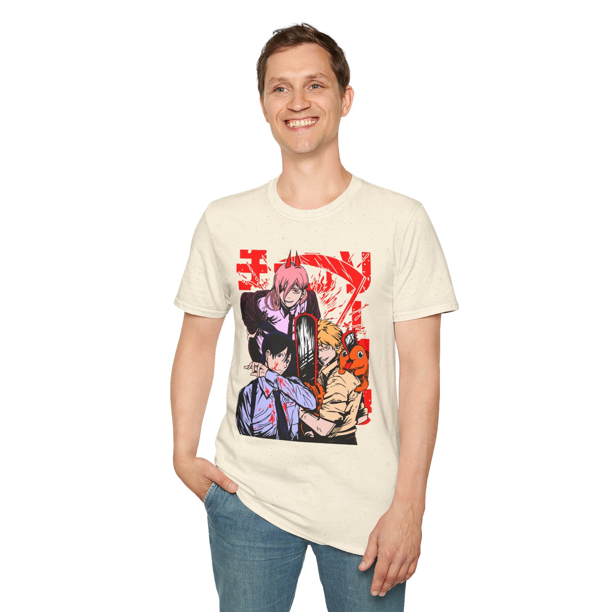 Anime Character Group T-Shirt — Devil Hunter Squad Graphic Tee