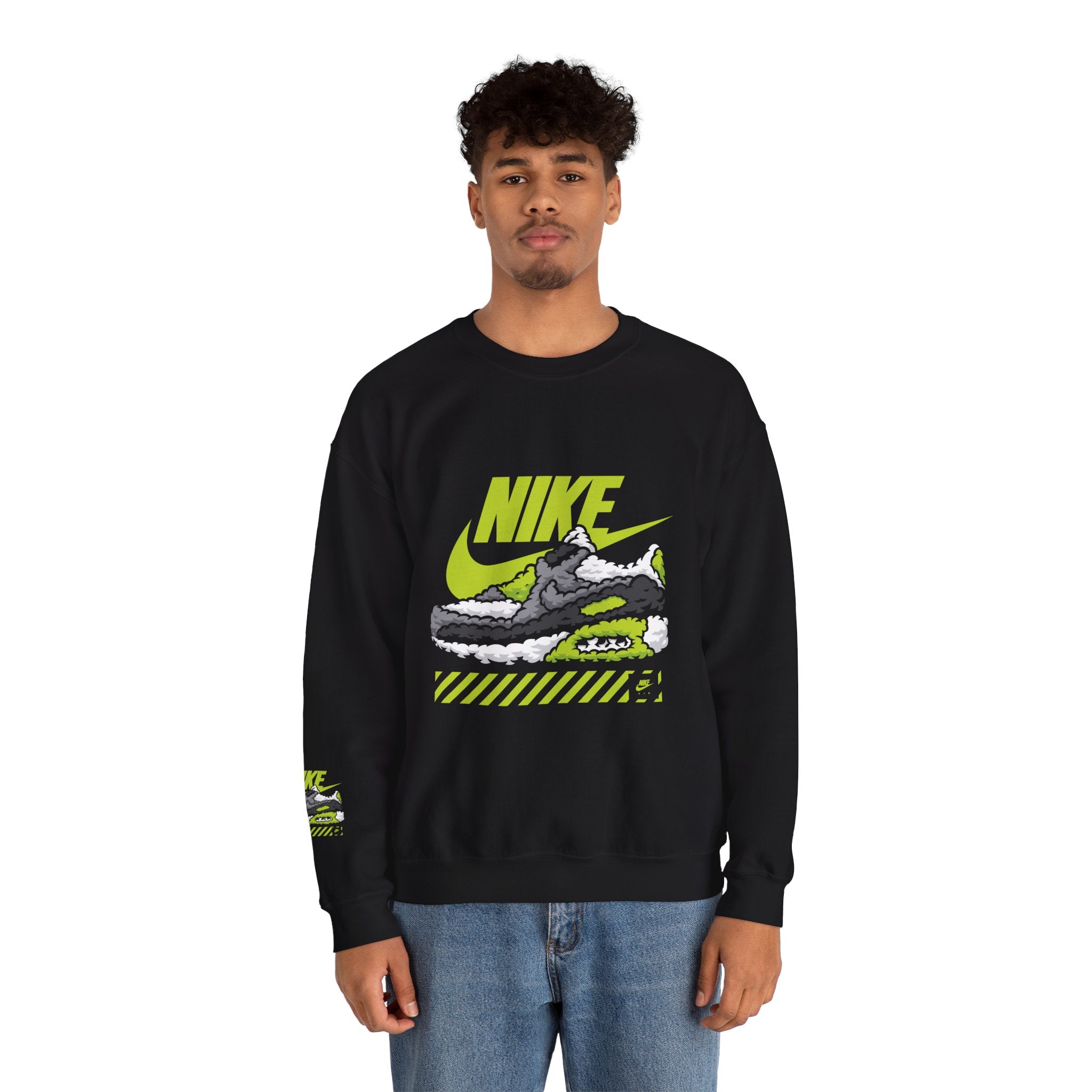 Nike Graphic Crewneck Sweatshirt — Retro Sneaker Logo Pullover