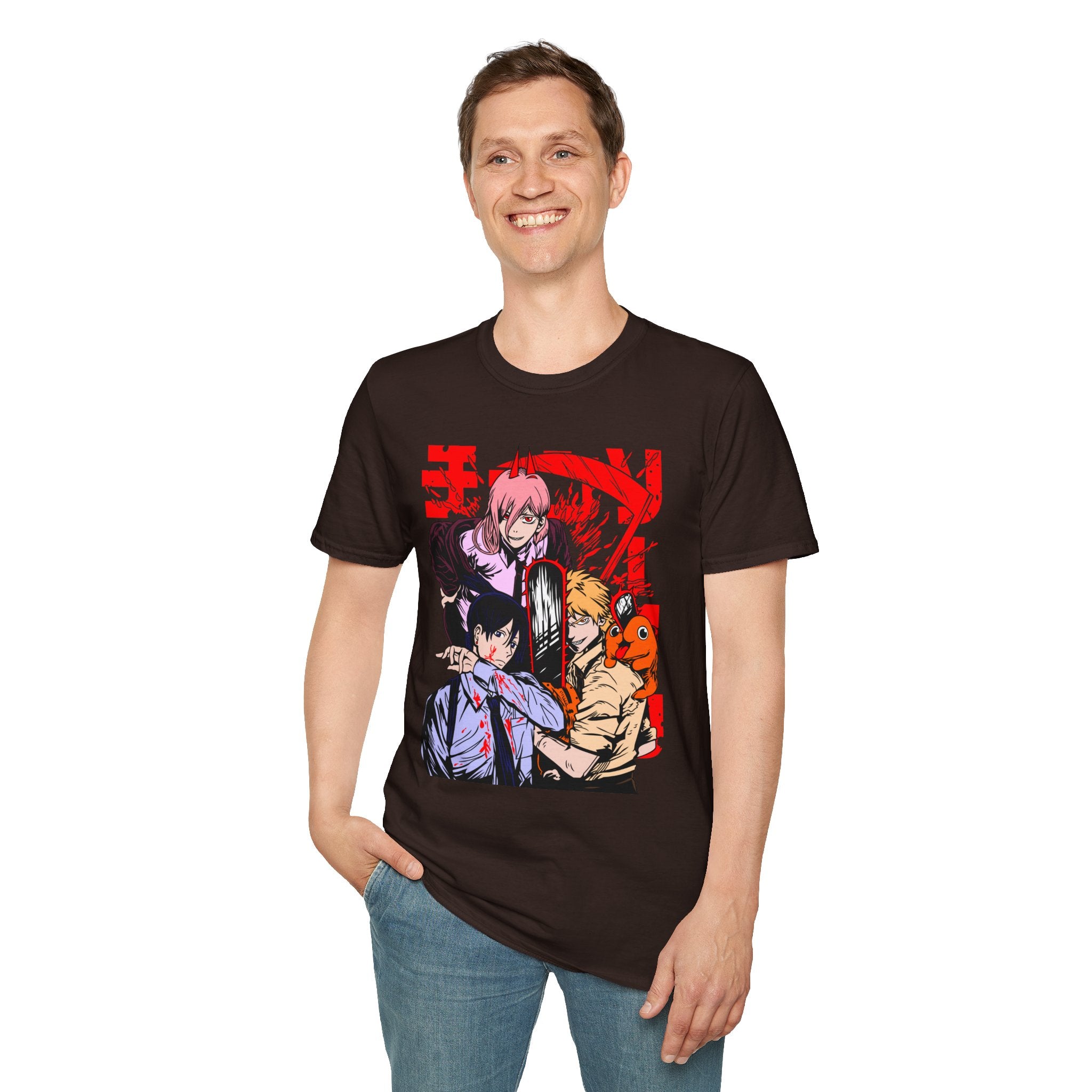 Anime Character Group T-Shirt — Devil Hunter Squad Graphic Tee