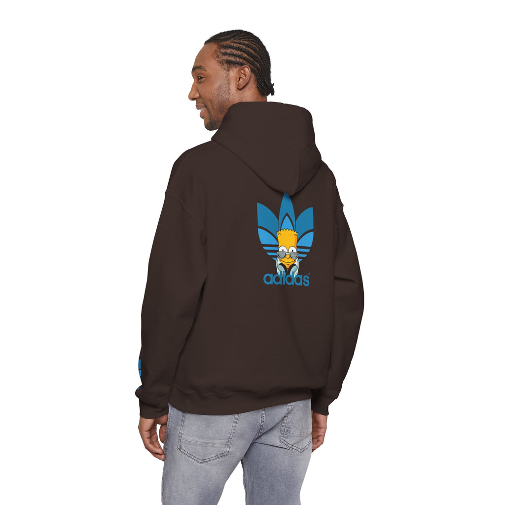 Hoodie — Retro Blue Trefoil Cartoon Logo Hoodie