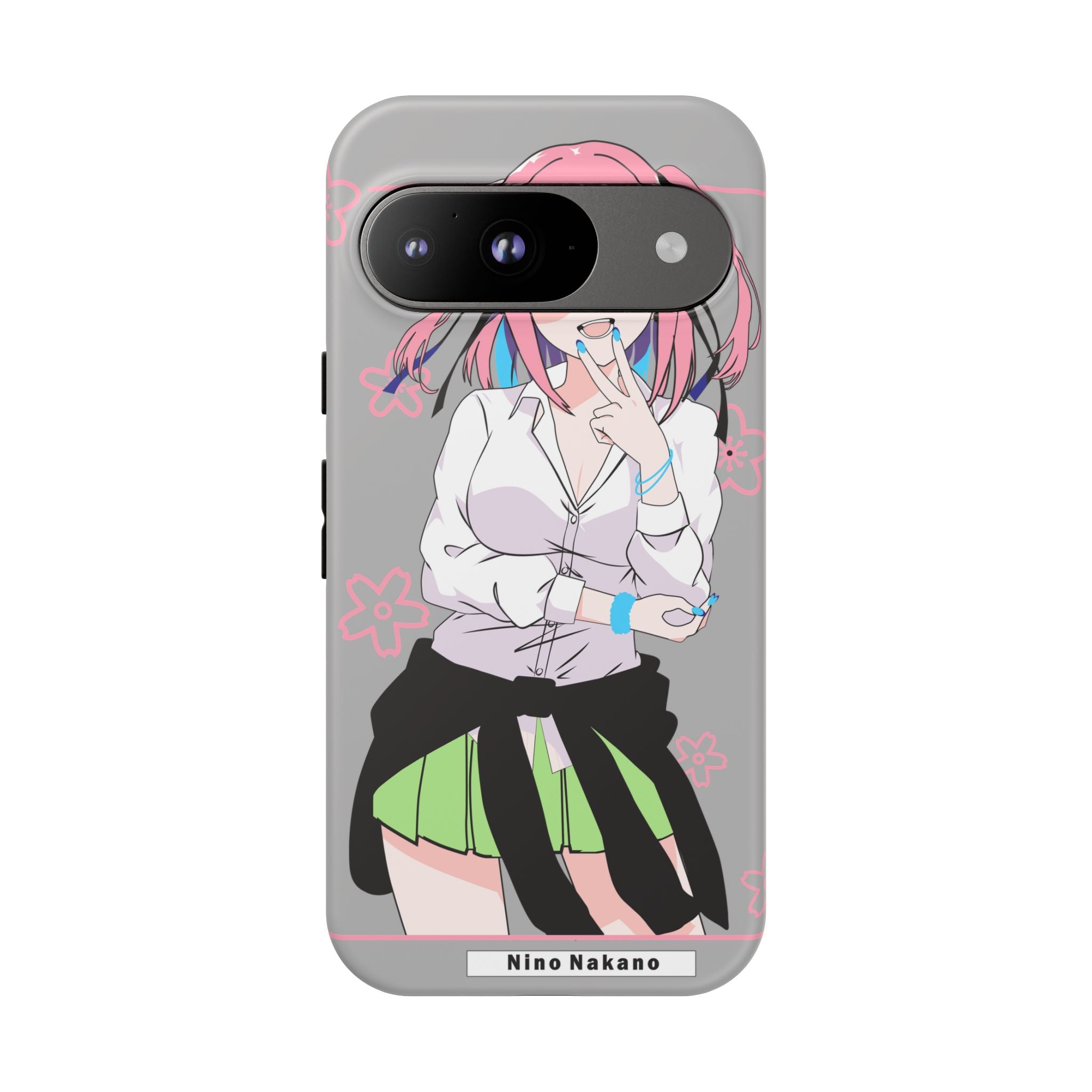 Anime Girl Phone Case — Pink Haired Schoolgirl "Nino Nakano" Cute Otaku Protective Case